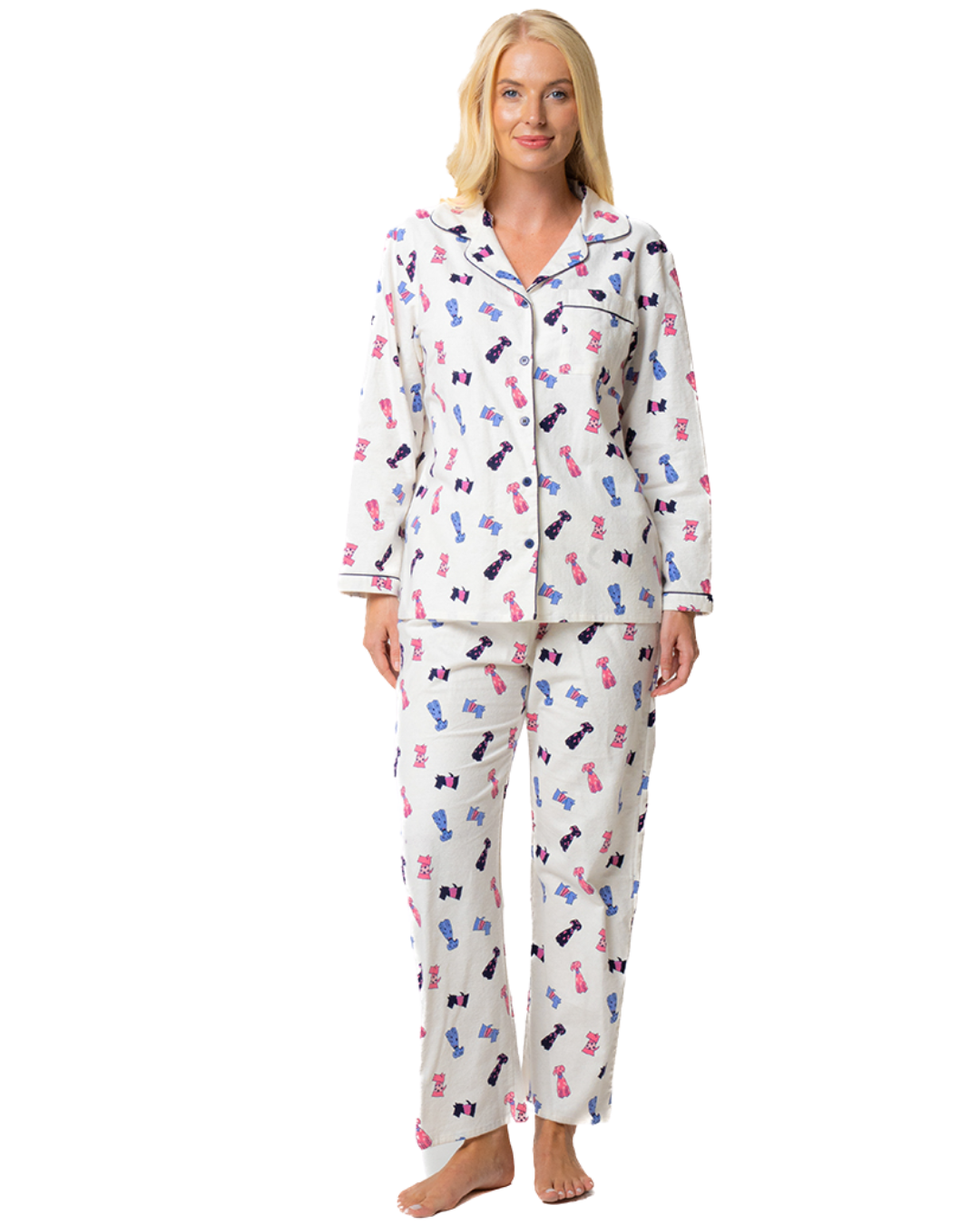 Cute Puppy Print 100% Cotton Wincy Pyjama