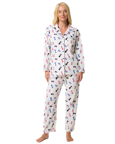 Cute Puppy Print 100% Cotton Wincy Pyjama