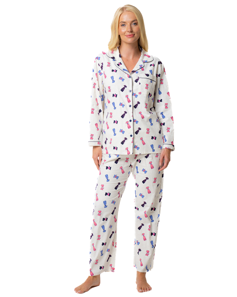 Cute Puppy Print 100% Cotton Wincy Pyjama