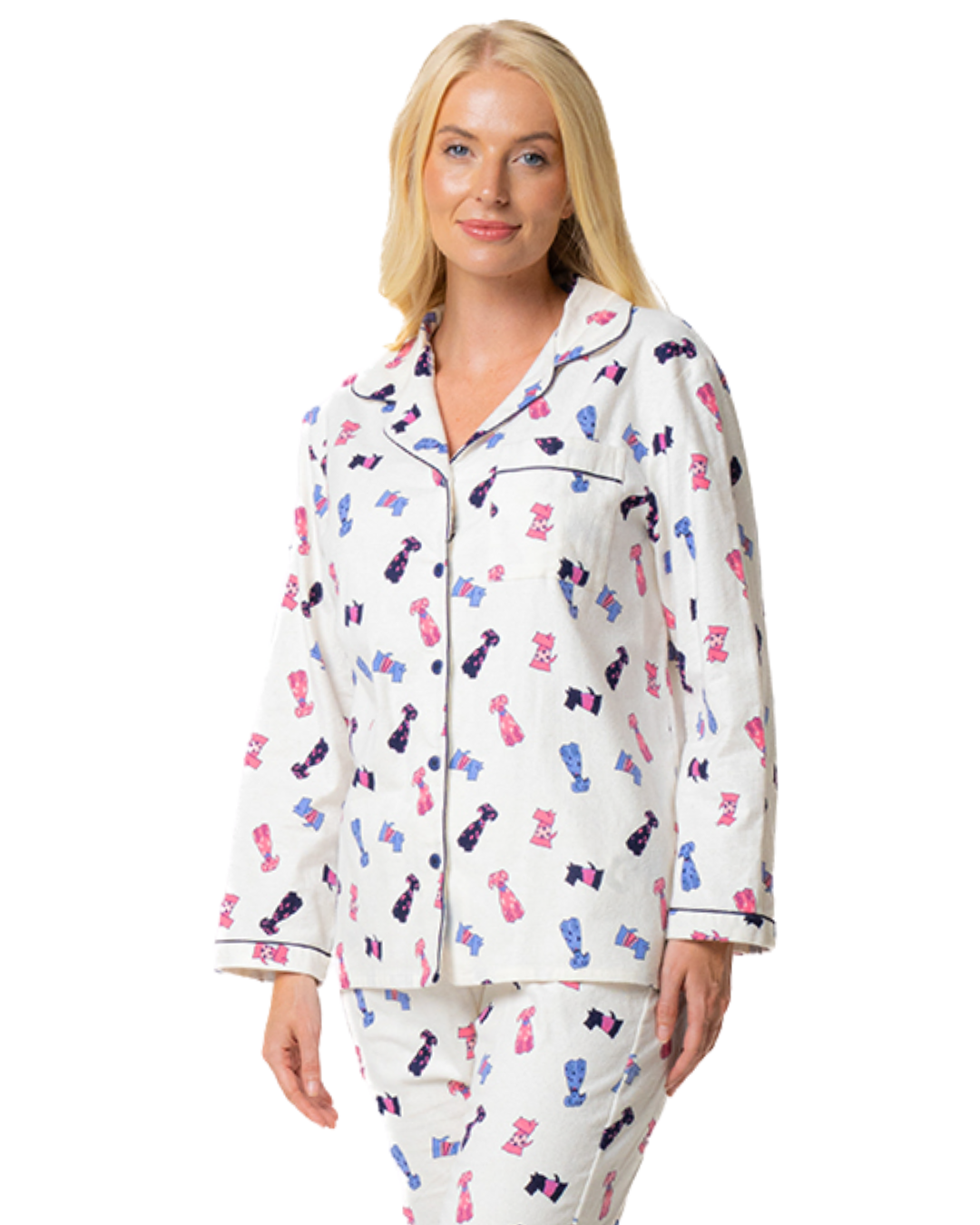 Cute Puppy Print 100% Cotton Wincy Pyjama