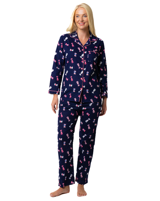 Cute Puppy Print 100% Cotton Wincy Pyjama