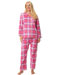 Pink Tartan Print 100% Cotton Wincy Pyjama