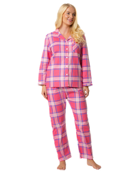 Pink Tartan Print 100% Cotton Wincy Pyjama