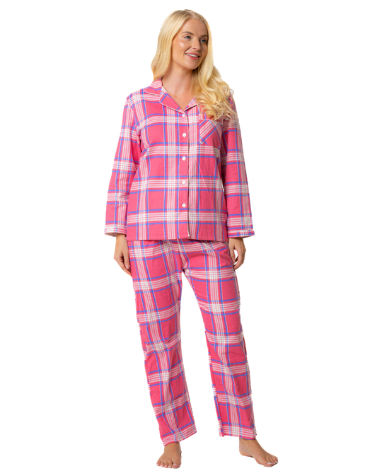 Pink Tartan Print 100% Cotton Wincy Pyjama