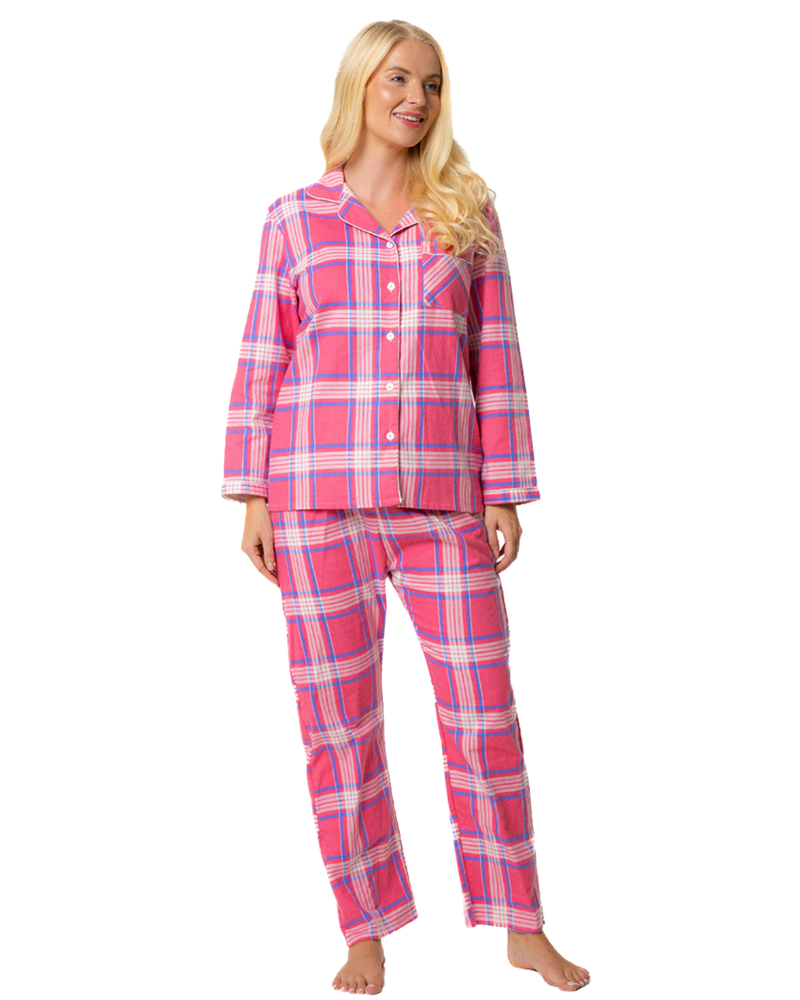 Pink Tartan Print 100% Cotton Wincy Pyjama