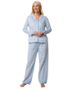 Luxury Long Sleeved Polished Fleece Geo Print Pyjamas