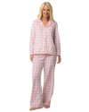 Luxury Long Sleeved Polished Fleece Geo Print Pyjamas