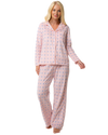 Luxury Long Sleeved Polished Fleece Geo Print Pyjamas