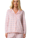 Luxury Long Sleeved Polished Fleece Geo Print Pyjamas