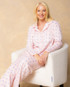 Luxury Long Sleeved Polished Fleece Geo Print Pyjamas