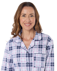 Tartan Check Print 100% Brushed Cotton Wincy Pyjama