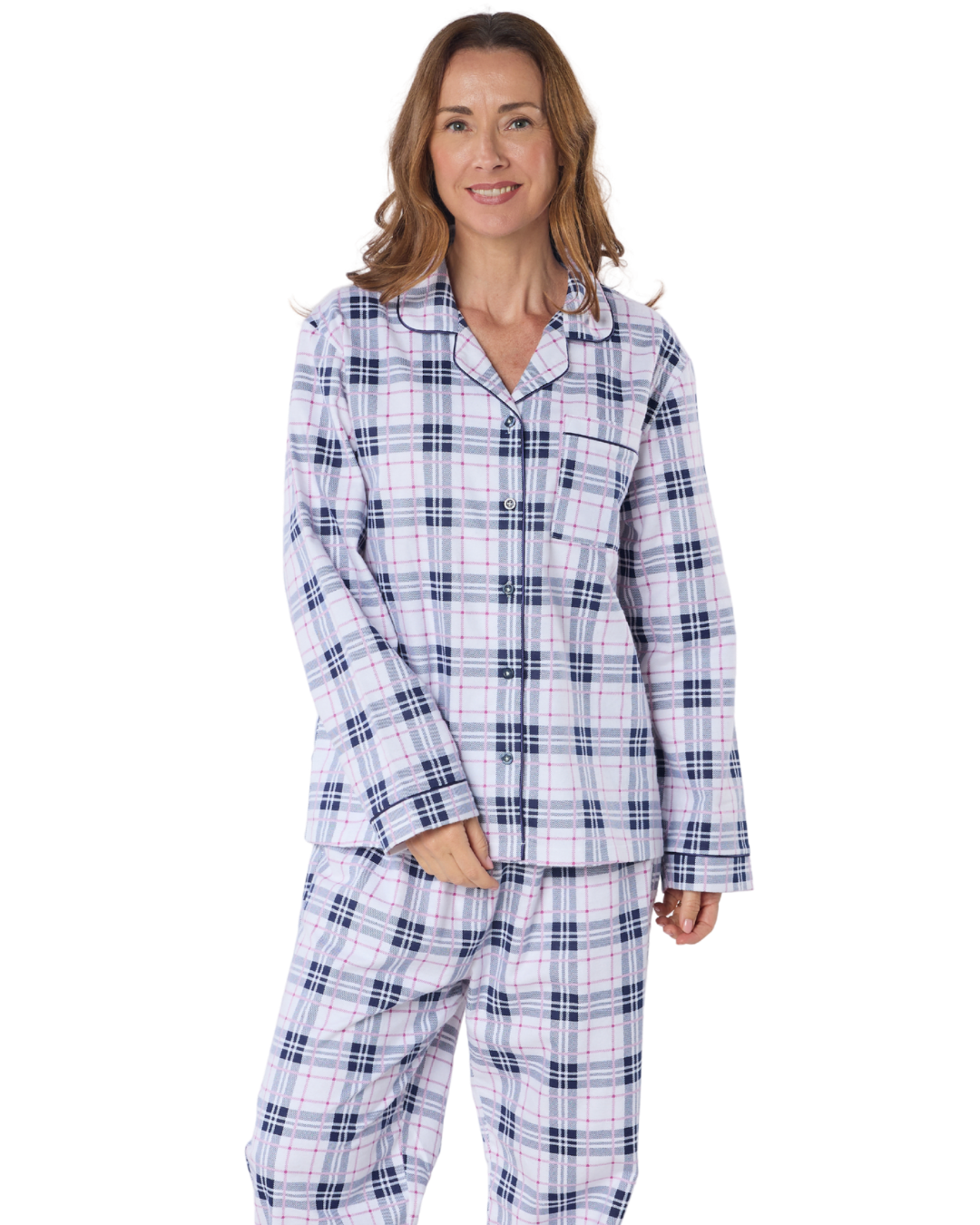 Tartan Check Print 100% Brushed Cotton Wincy Pyjama