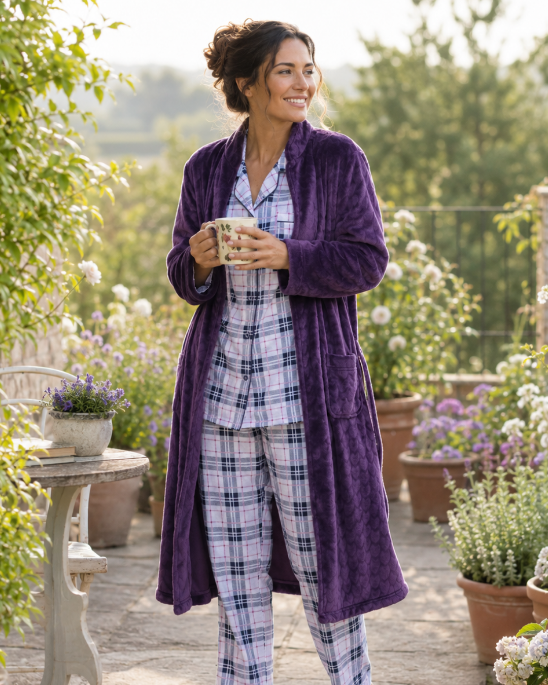Tartan Check Print 100% Brushed Cotton Wincy Pyjama