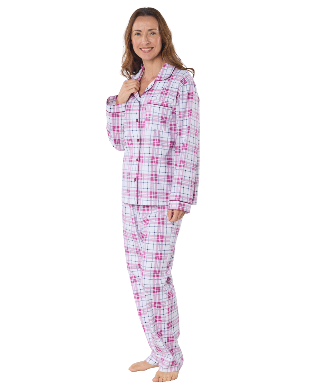 Tartan Check Print 100% Brushed Cotton Wincy Pyjama