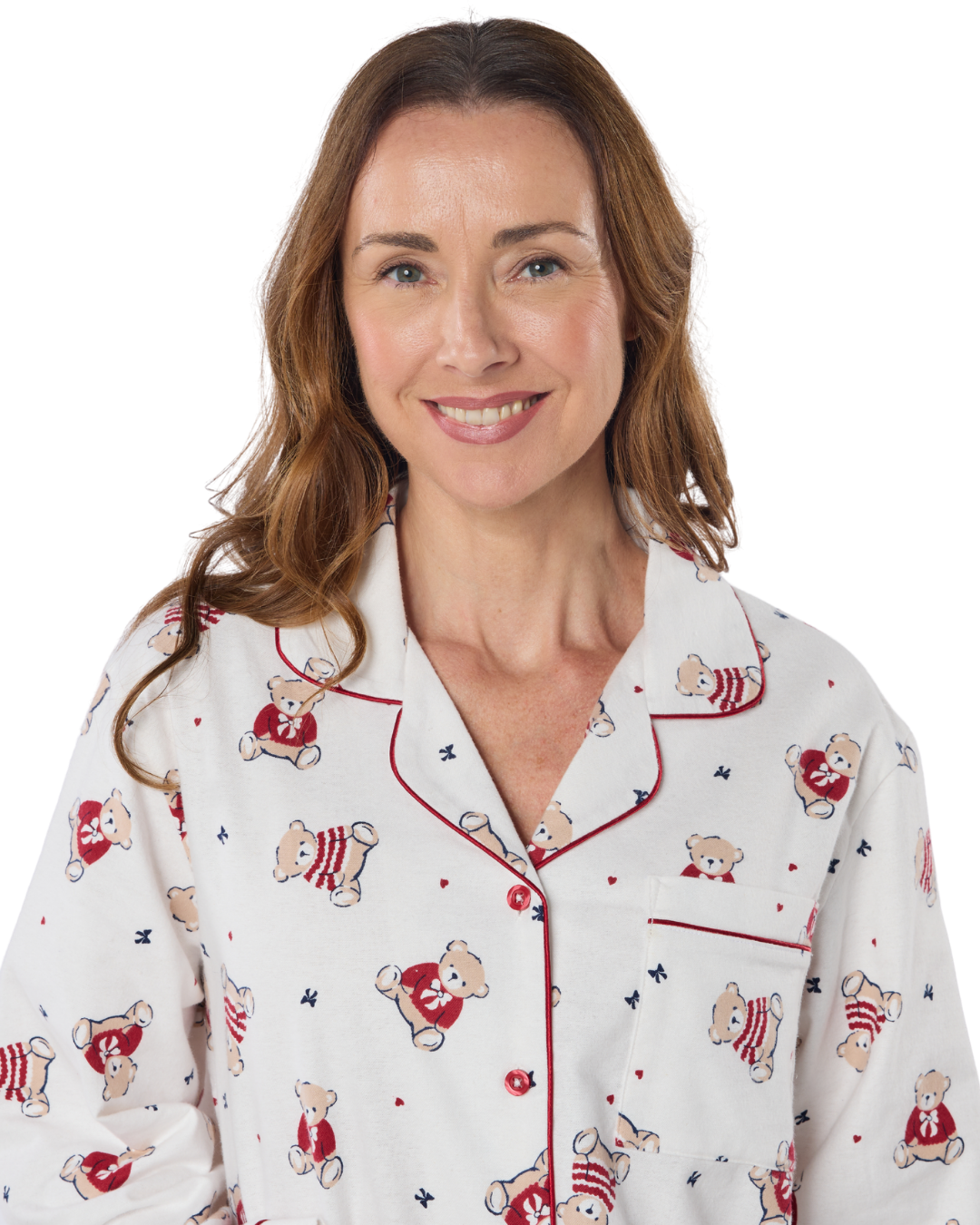 Teddy Bear Print 100% Brushed Cotton Wincy Pyjama