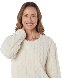 Women's Cable Knit Fleece Pyjamas