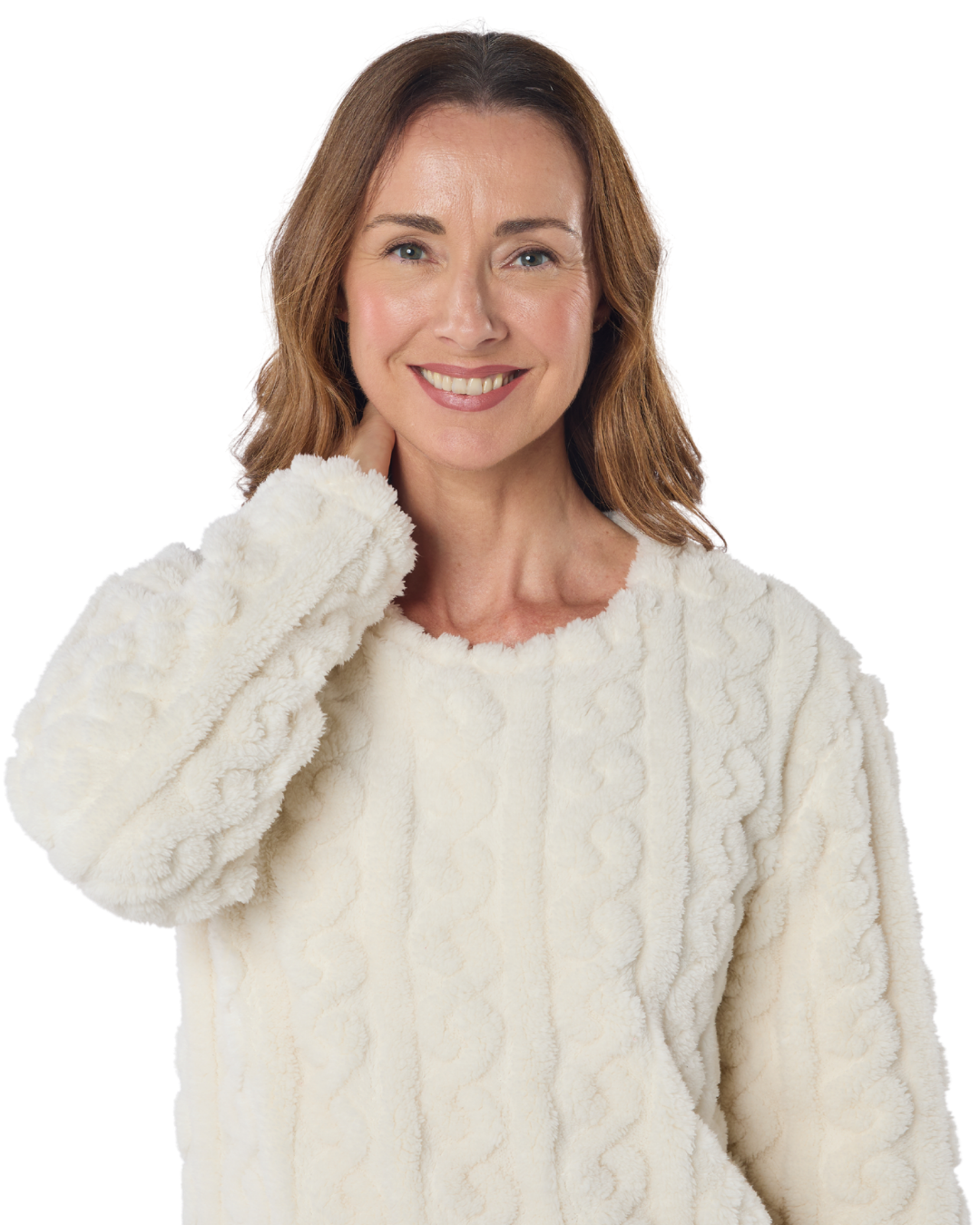 Women's Cable Knit Fleece Pyjamas