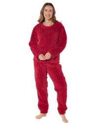 Women's Cable Knit Fleece Pyjamas