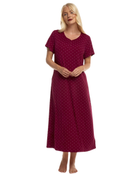 Charcoal Dot Luxury Soft Touch Jersey Nightdress