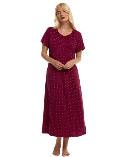 Charcoal Dot Luxury Soft Touch Jersey Nightdress