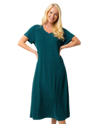 Luxury Soft Touch Longer Length Jersey Spot Nightdress up to Larger Sizes