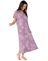 Long Plus Size Luxury Soft Touch Jersey Floral Nightshirt