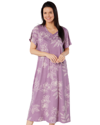 Long Plus Size Luxury Soft Touch Jersey Floral Nightshirt