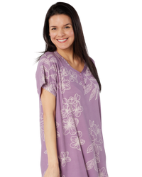 Long Plus Size Luxury Soft Touch Jersey Floral Nightshirt