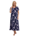 Floral Long Plus Size Luxury Soft Touch Jersey Nightshirt