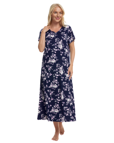Floral Plus Size Luxury Soft Touch Jersey Nightshirt