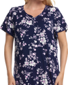 Floral Long Plus Size Luxury Soft Touch Jersey Nightshirt