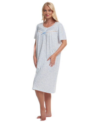 Lavish Leaves Print Jersey Nightdress