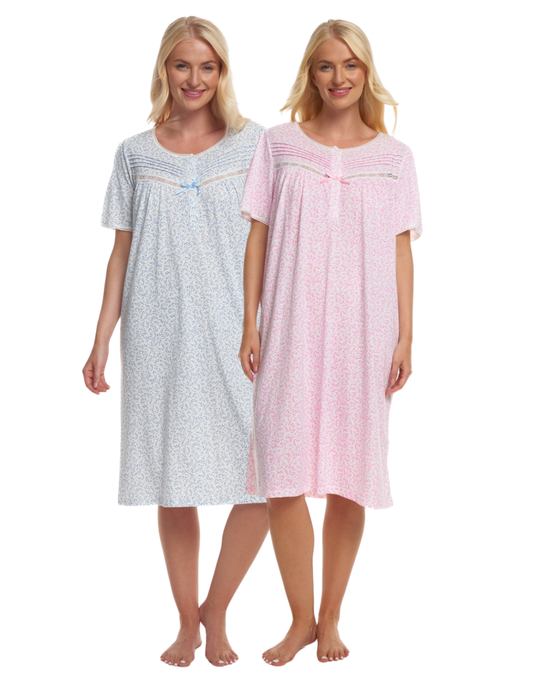Lavish Leaves Print Jersey Nightdress