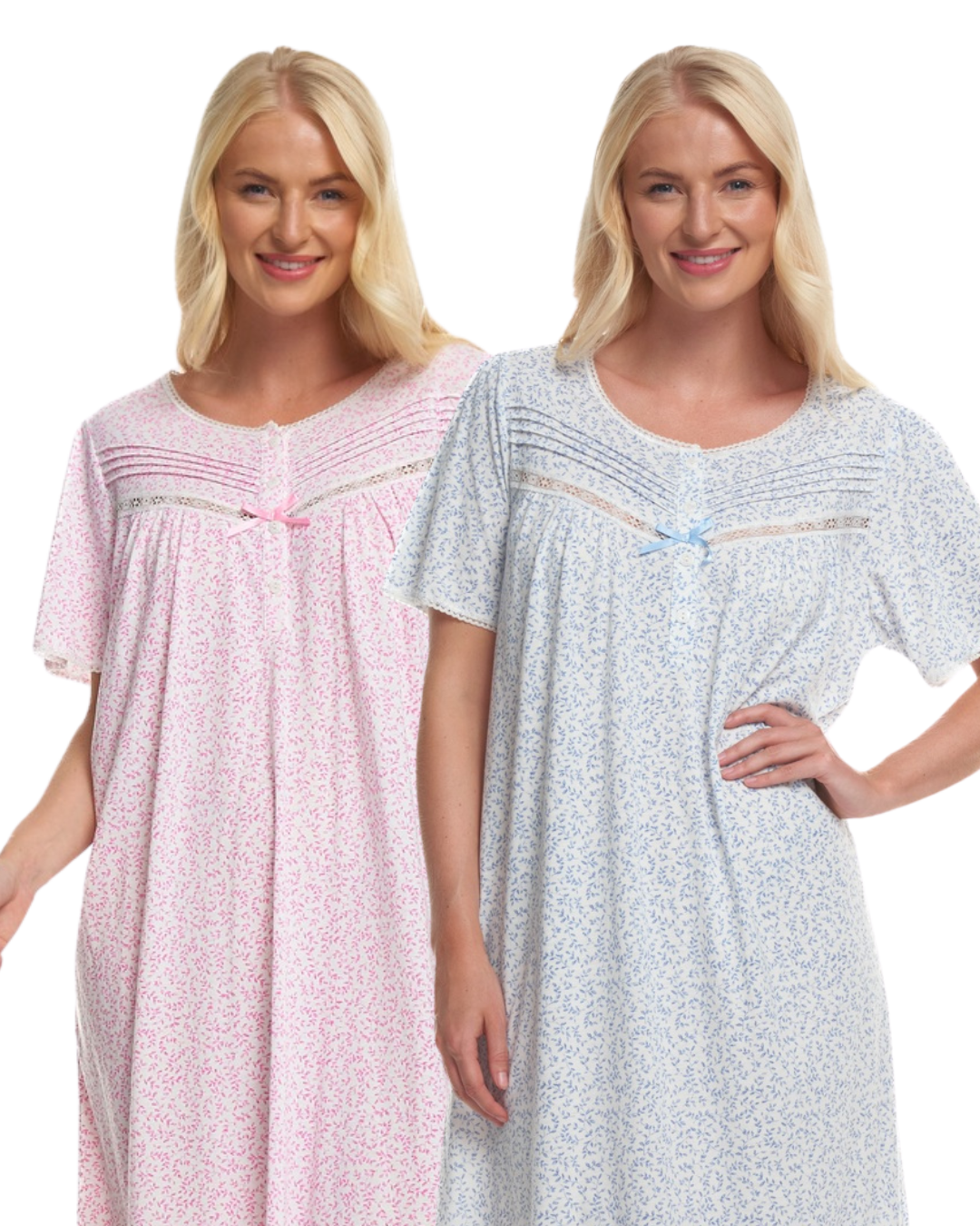 Lavish Leaves Print Jersey Nightdress