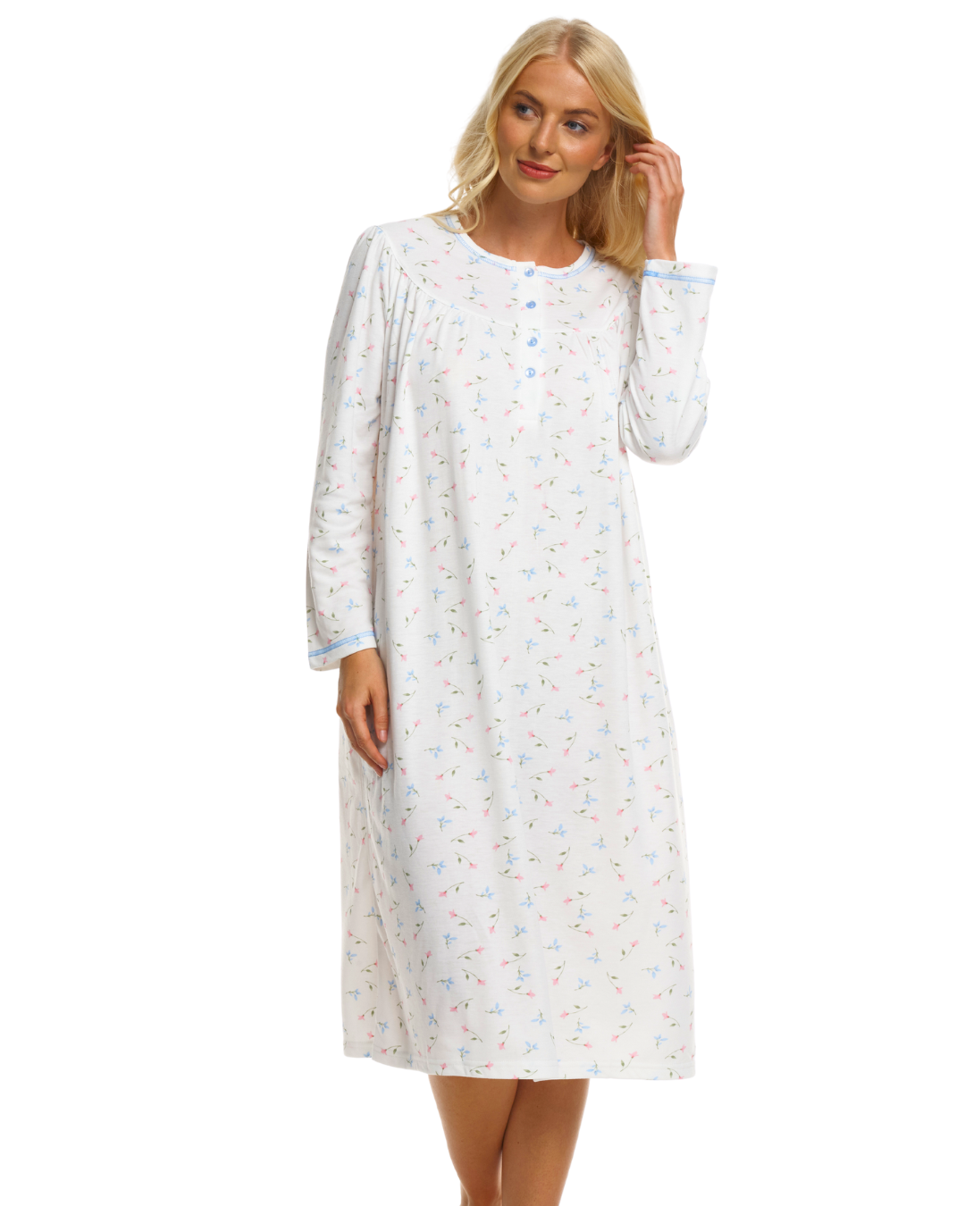 Ladies Cuddleknit Long Sleeve Nightdress