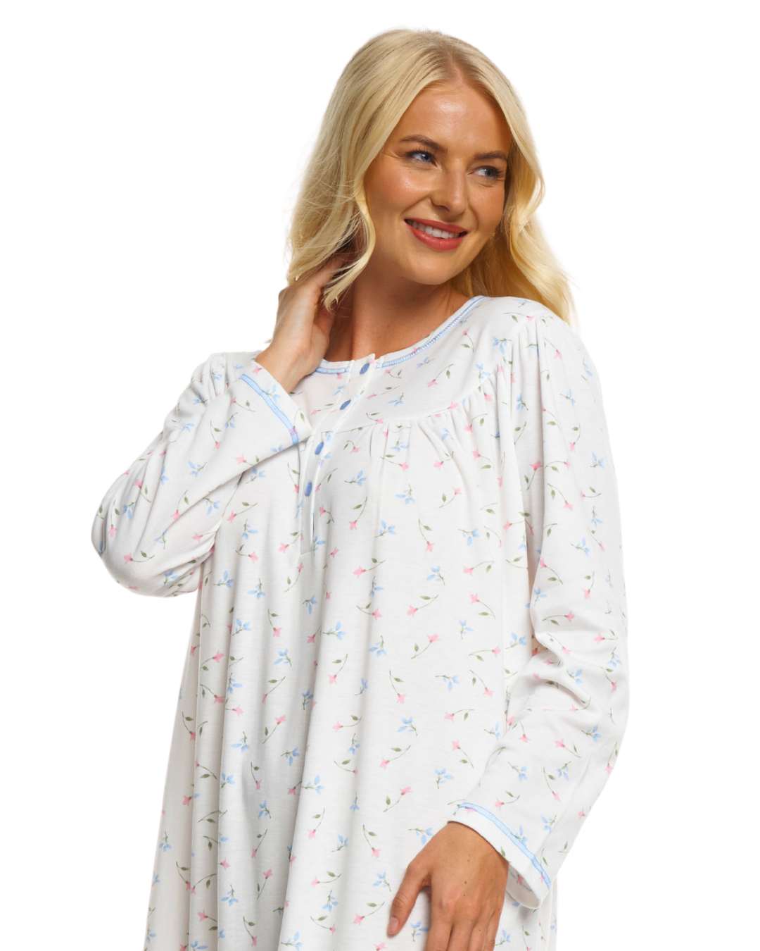 Ladies Cuddleknit Long Sleeve Nightdress