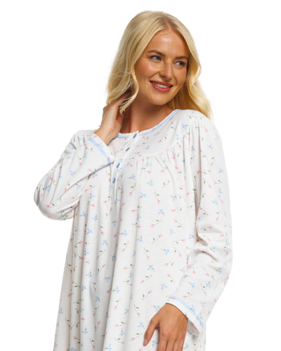Ladies Cuddleknit Long Sleeve Nightdress