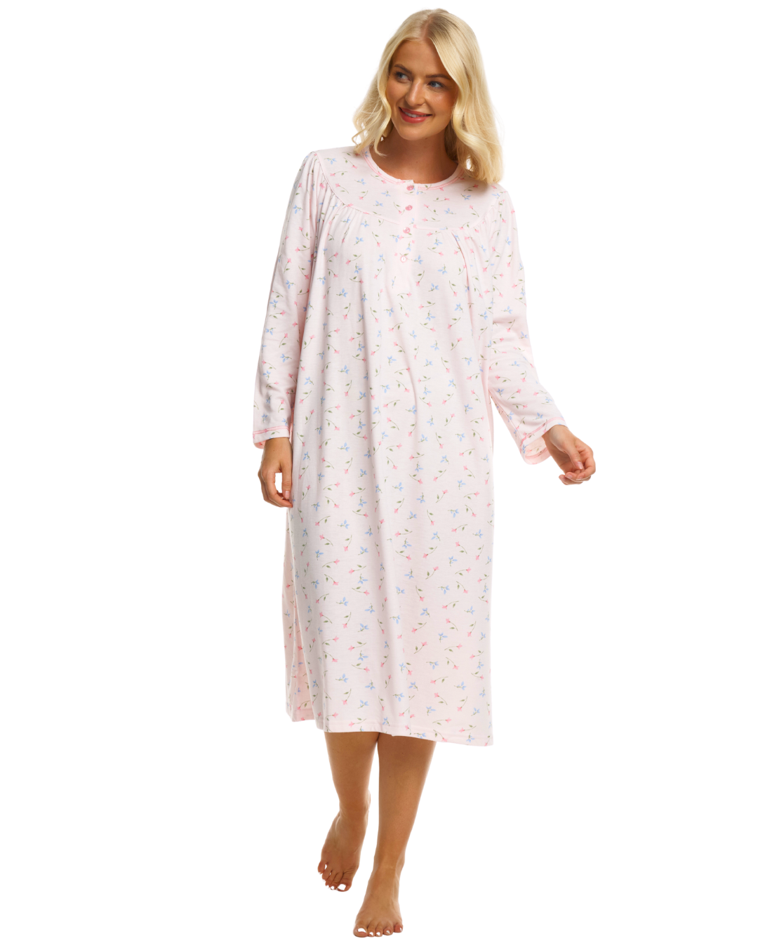 Ladies Cuddleknit Long Sleeve Nightdress