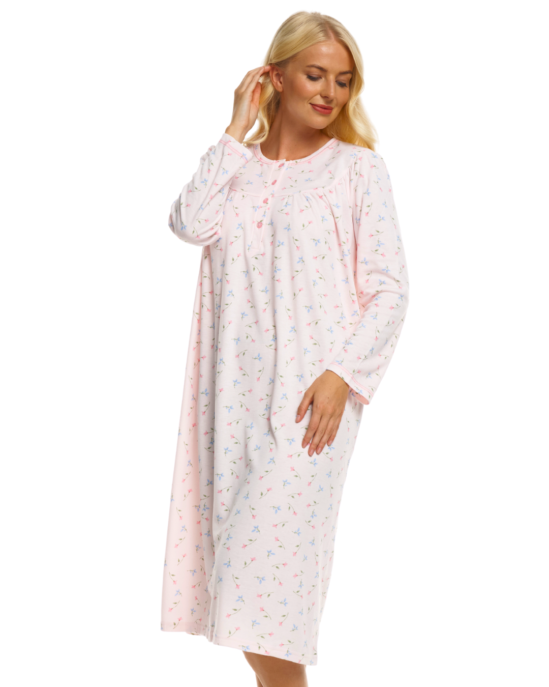 Ladies Cuddleknit Long Sleeve Nightdress