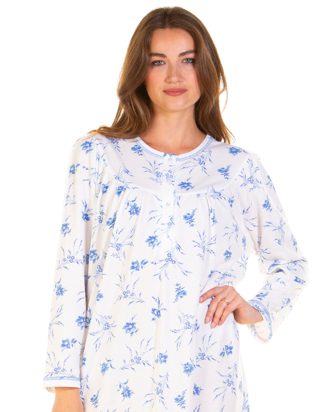 Ladies Cuddleknit Long Sleeve Nightdress