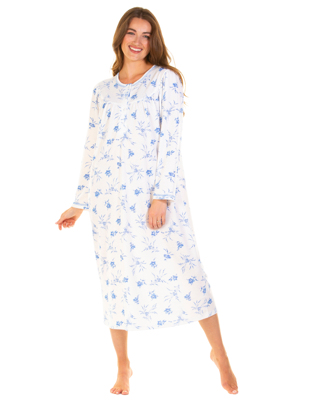 Ladies Cuddleknit Long Sleeve Nightdress