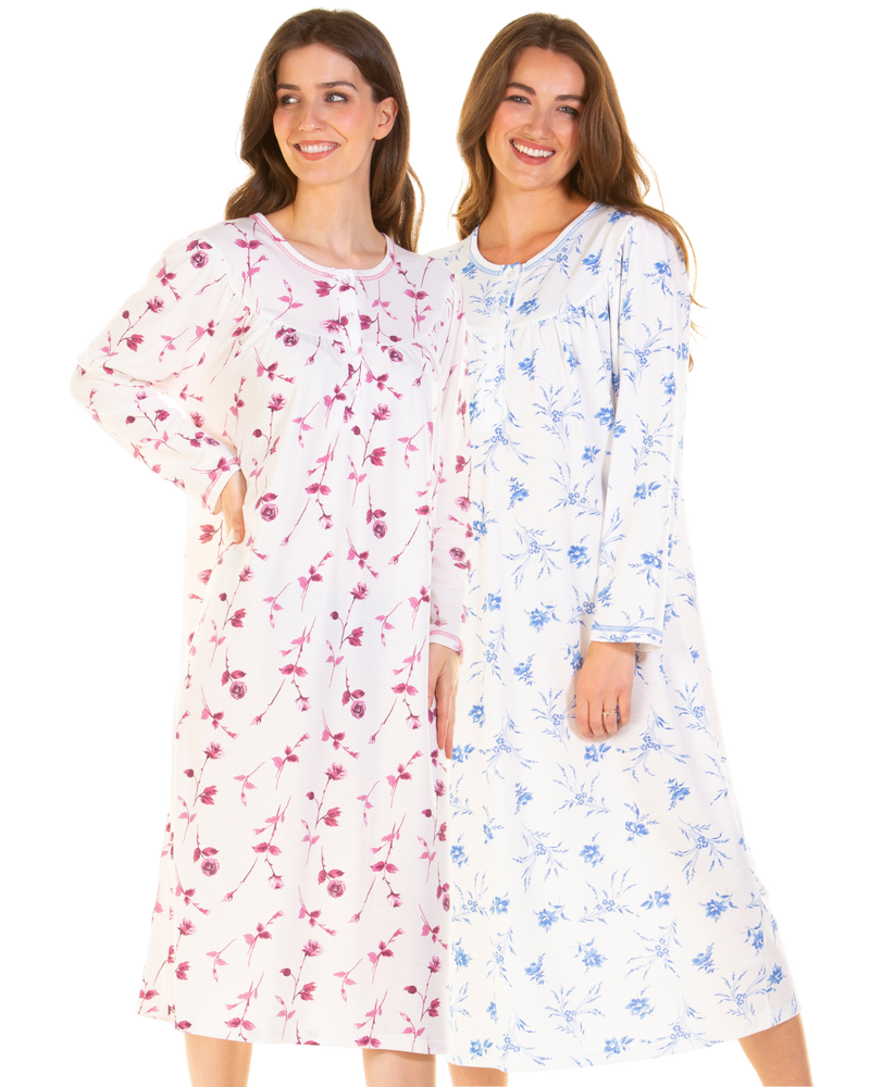 Ladies Cuddleknit Long Sleeve Nightdress