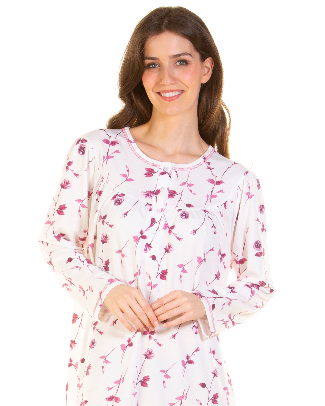 Ladies Cuddleknit Long Sleeve Nightdress