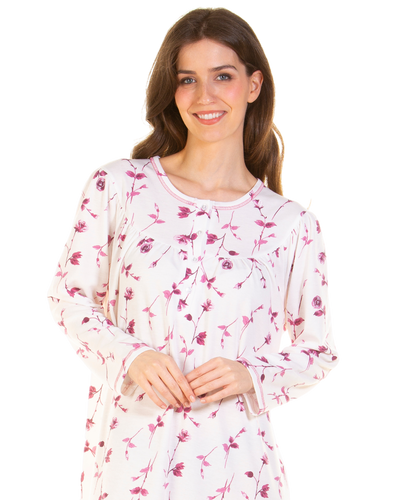 Ladies Cuddleknit Long Sleeve Nightdress