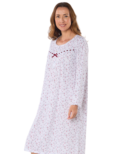 Velvet Rose Cotton Rich Long Sleeve Nightdress