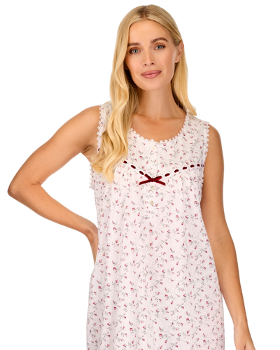 Velvet Rose Cotton Rich Jersey Sleeveless Nightdress