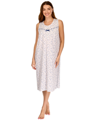 Velvet Rose Cotton Rich Jersey Sleeveless Nightdress