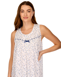 Velvet Rose Cotton Rich Jersey Sleeveless Nightdress