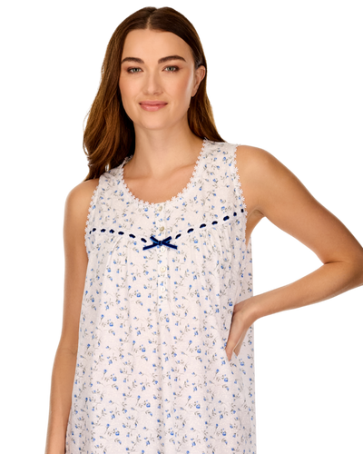 Velvet Rose Cotton Rich Jersey Sleeveless Nightdress