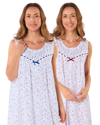 Velvet Rose Cotton Rich Jersey Sleeveless Nightdress